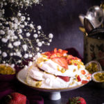 Pavlova vegane fraises et passion