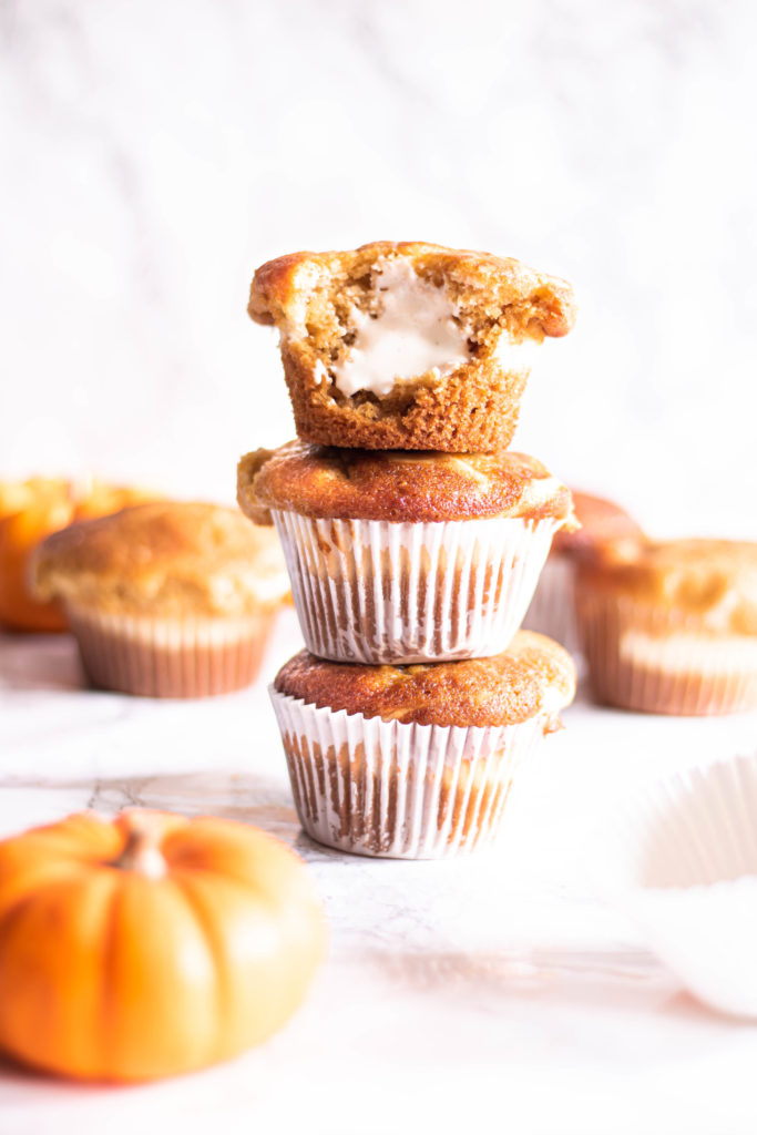  Pumpkin cheesecake muffins